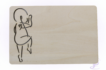 houten-kaart-baby. Houten kaart baby