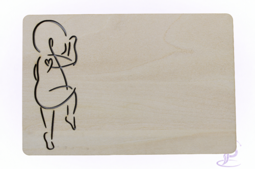 Houten kaart baby